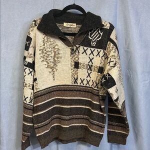 MODANGO made in Italy Men's Multicolor Sweater with Geometric Patterns